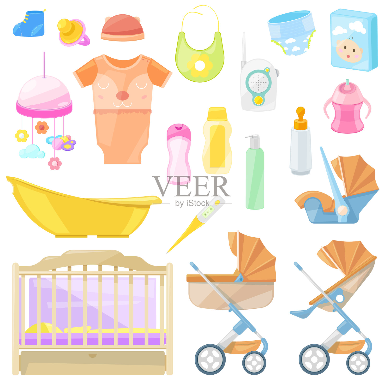 Bagoods图标和设计元素颜色插画图片素材