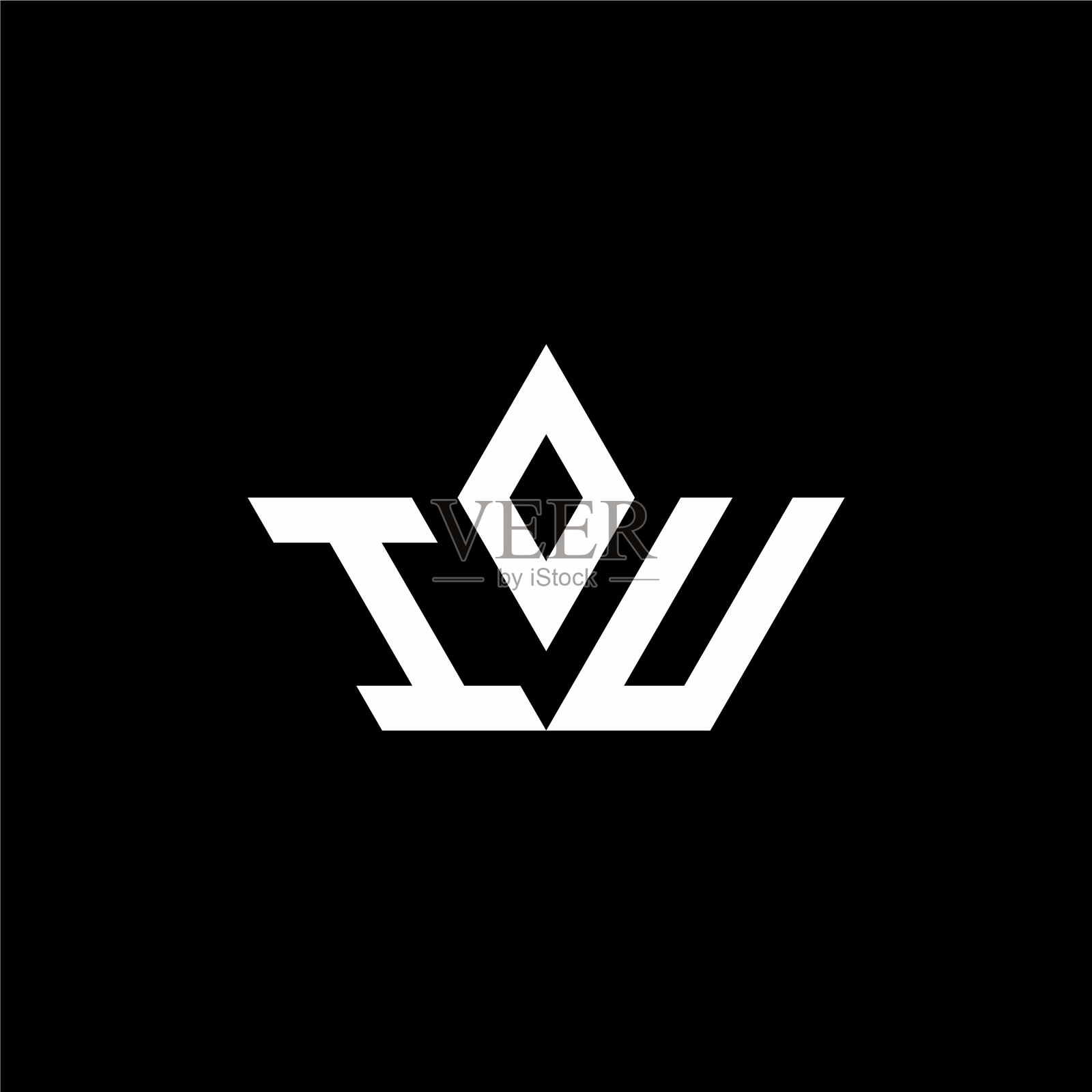 徽标带有皇冠形状，奢华风格插画图片素材