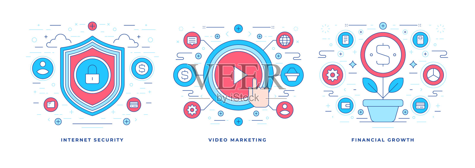 平面线性横幅插画图片素材