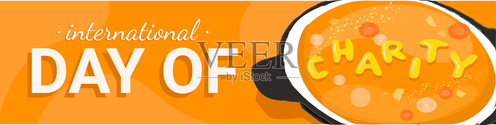 国际慈善日横横幅插画图片素材
