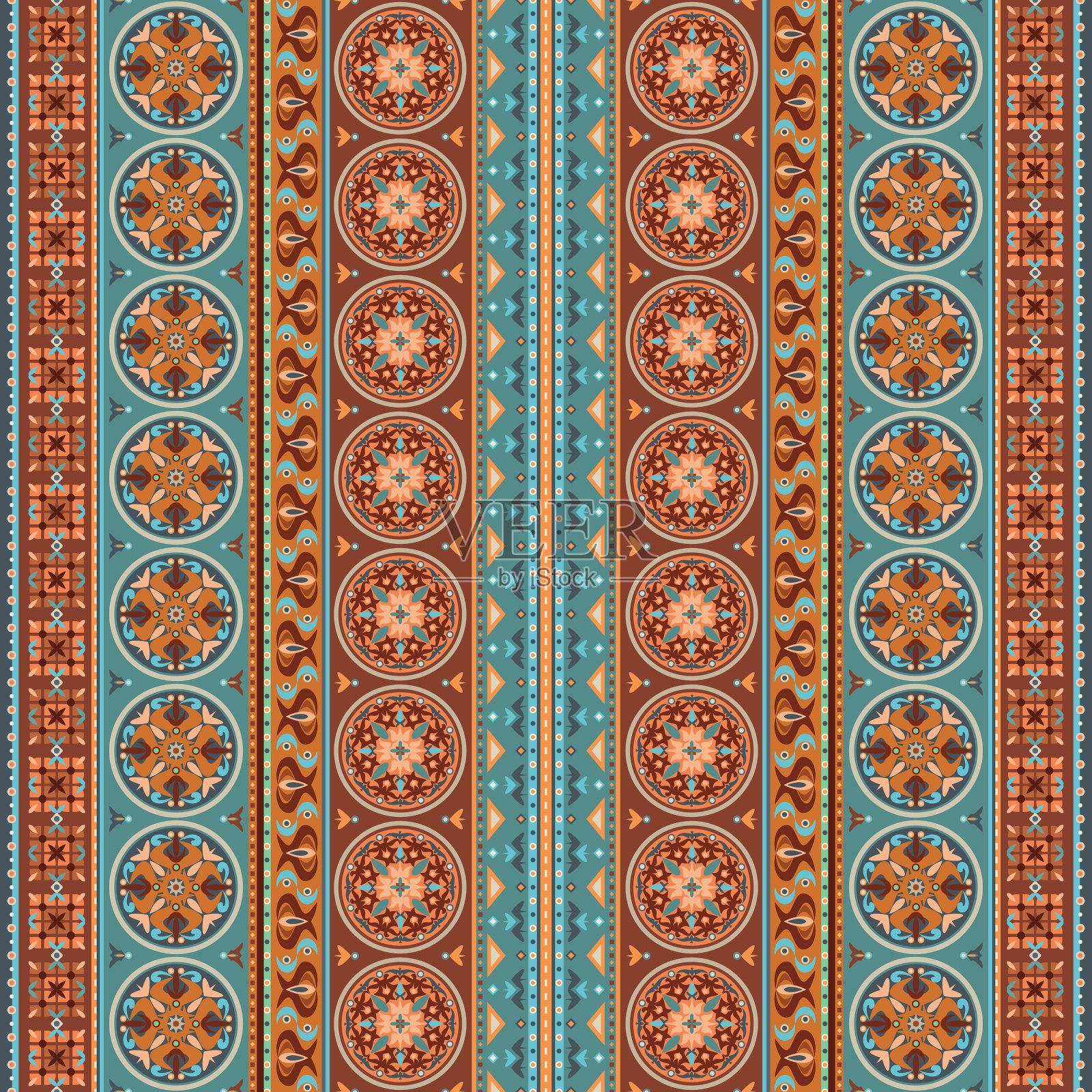 抽象的民族条纹图案背景插画图片素材