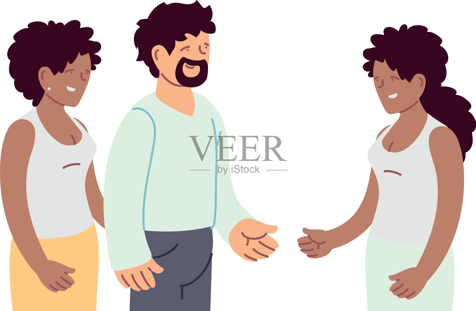 女性和男性头像设计设计元素图片