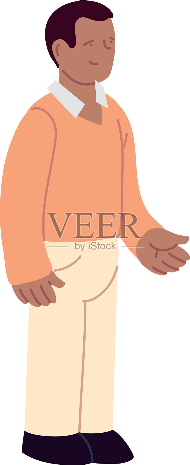 孤立的非洲人设计设计元素图片