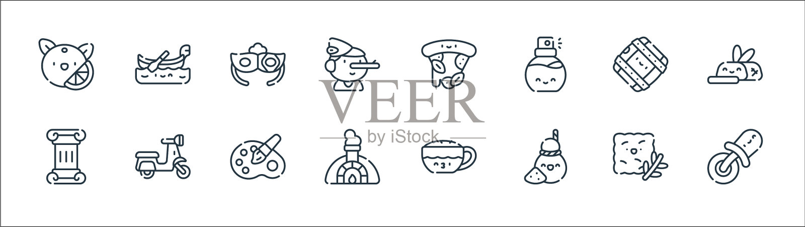 意大利线图标线集质量线集等图标素材