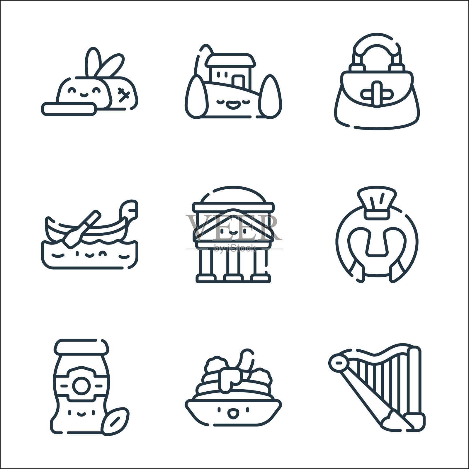 意大利线图标线集质量线集等图标素材