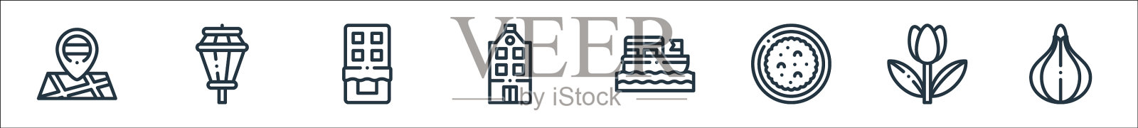 荷兰线图标线性集质量线集图标素材