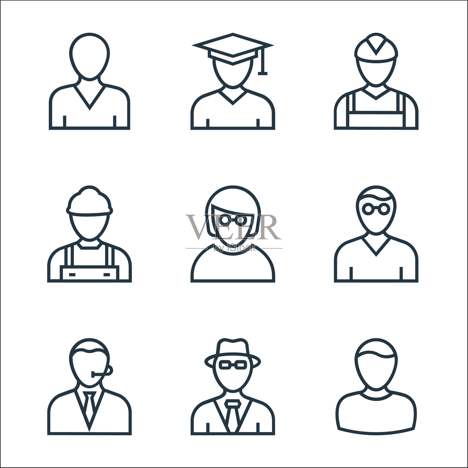 专业线图标线设置质量线图标素材