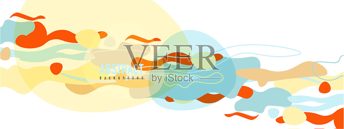 时尚的液体风格塑造抽象设计插画图片素材