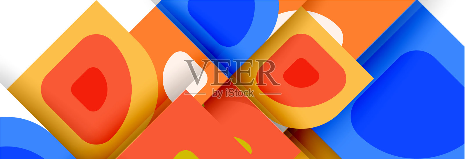 集现代几何抽象插画图片素材