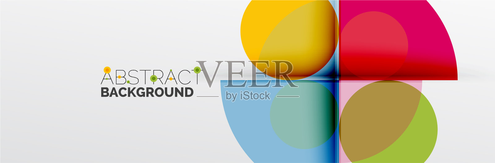 明亮的颜色圆圈抽象圆形的形状和插画图片素材