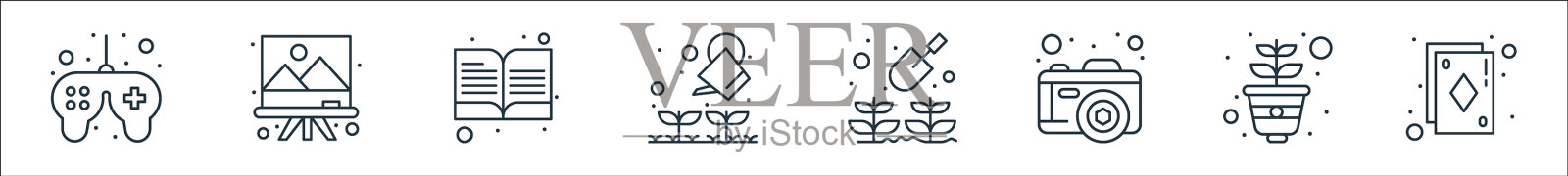 呆在家里线图标线性设置质量线图标素材