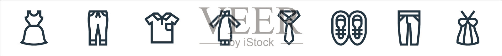 衣服线图标线性设置质量线设置图标素材