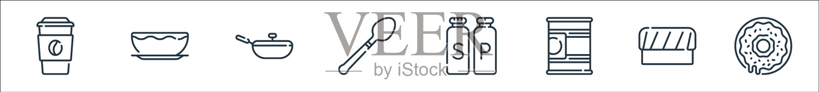 美食线图标线性设置质量线设置图标素材