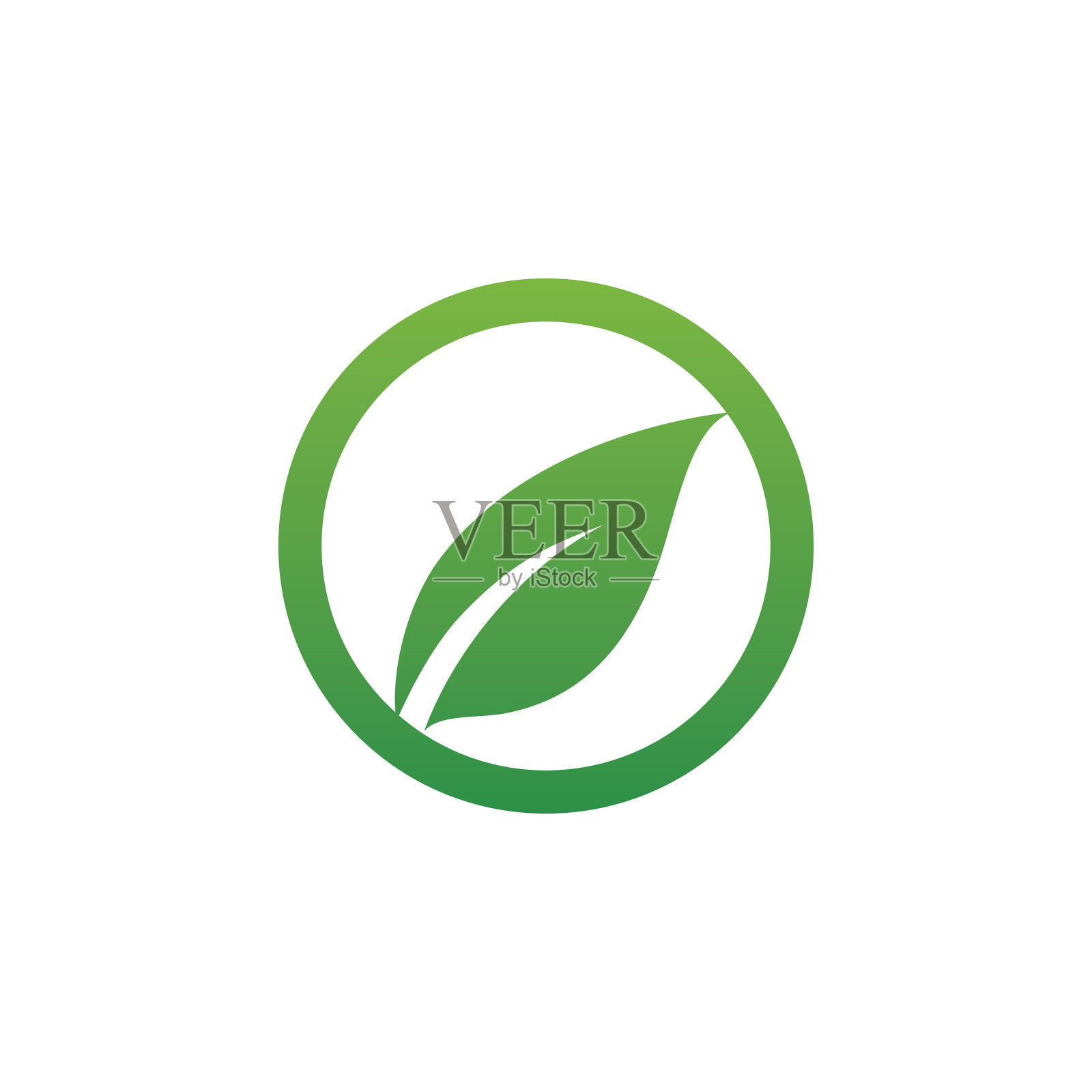 标志绿色树叶生态设计元素图片