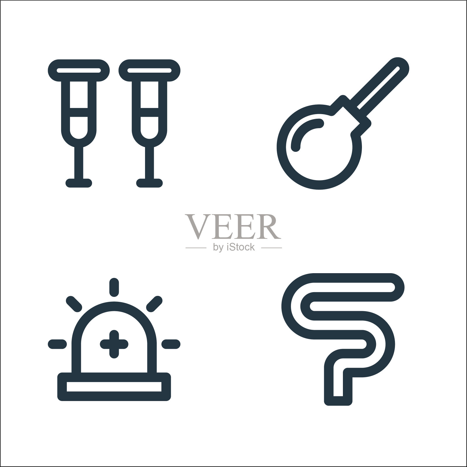医疗物品线图标线性设置质量线图标素材