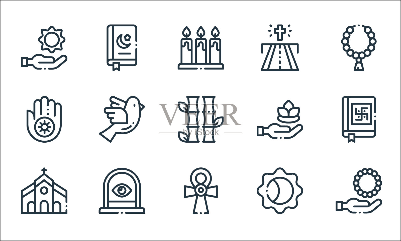 精神线图标线性集质量线集图标素材