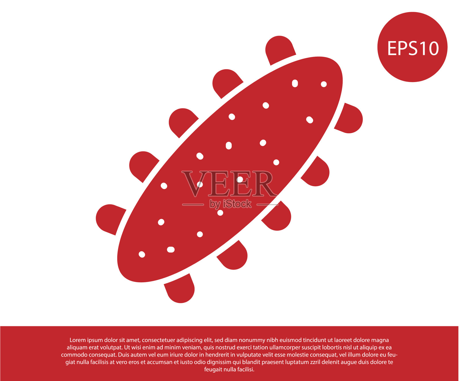 白色背景上孤立的红海海参图标插画图片素材