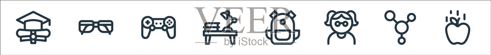 呆子线图标线设置质量线设置等图标素材