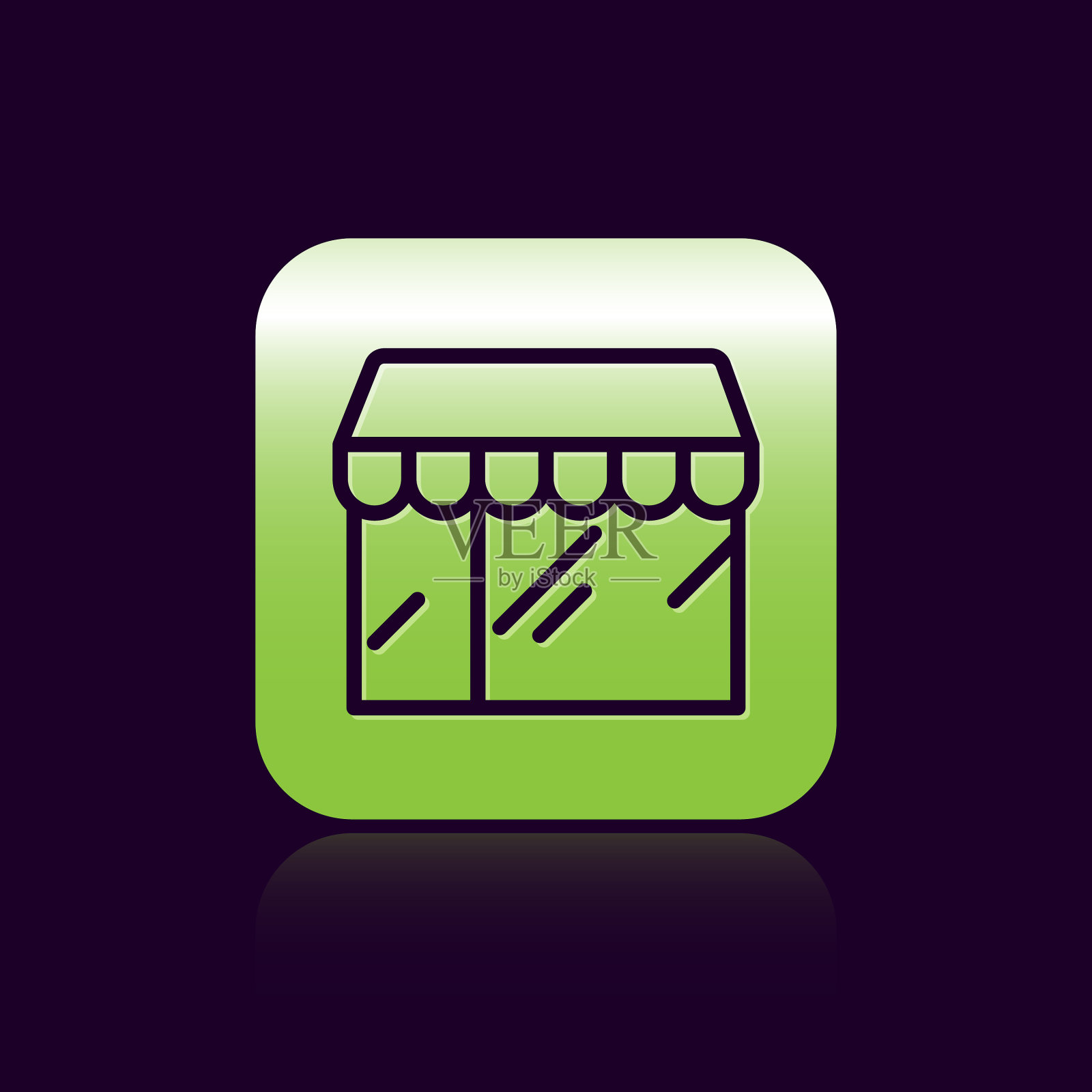 黑线购物大楼或市场商店图标图标素材