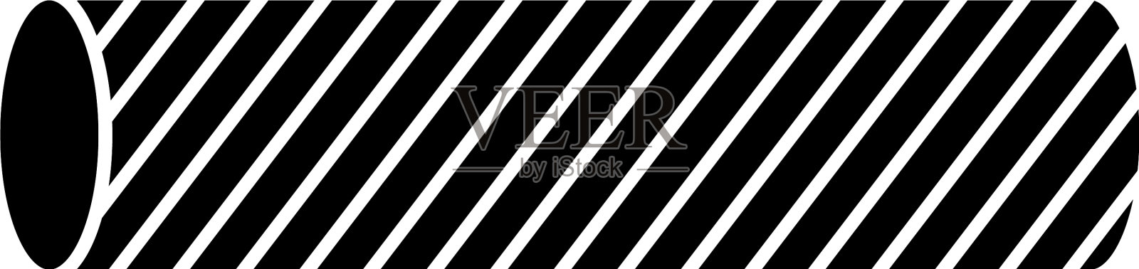 几何形状的概念圆柱与条纹设计元素图片