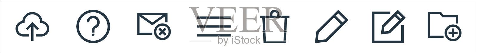 电子邮件线图标线性设置质量线设置等图标素材