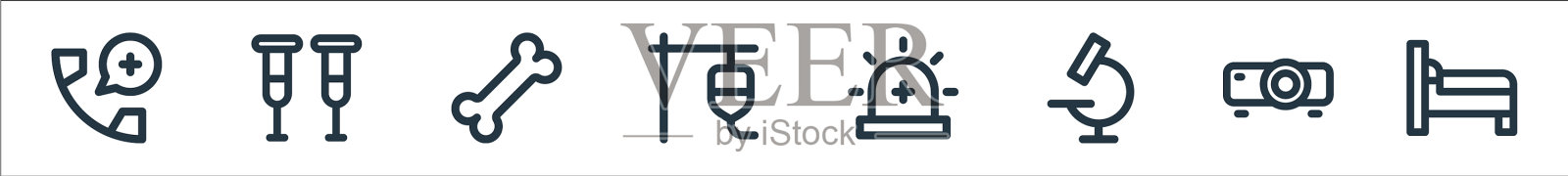 医疗物品线图标线性设置质量线图标素材