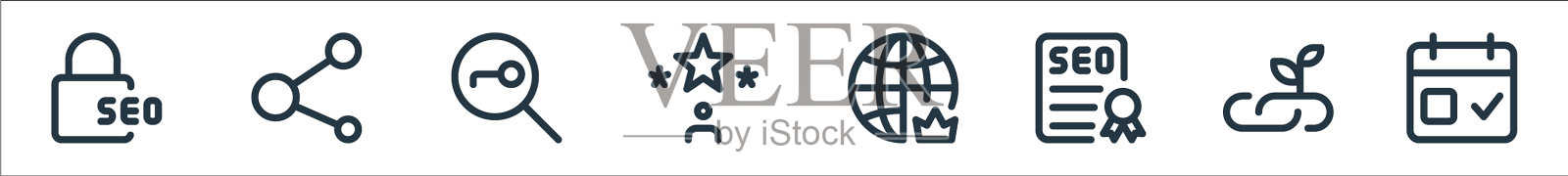 网页应用seo线图标线性设置质量线图标素材