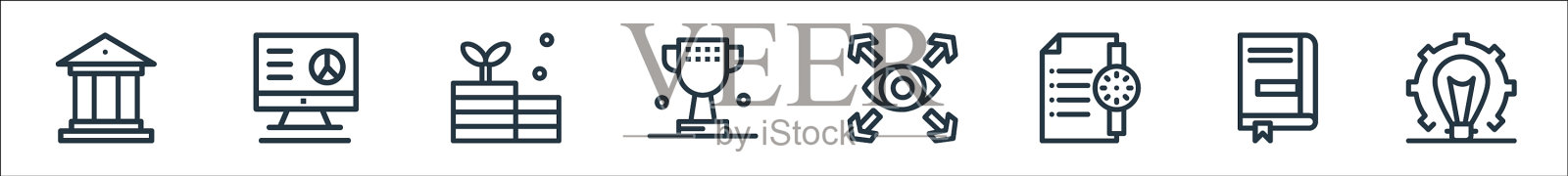 业务线图标线性集质量线集图标素材