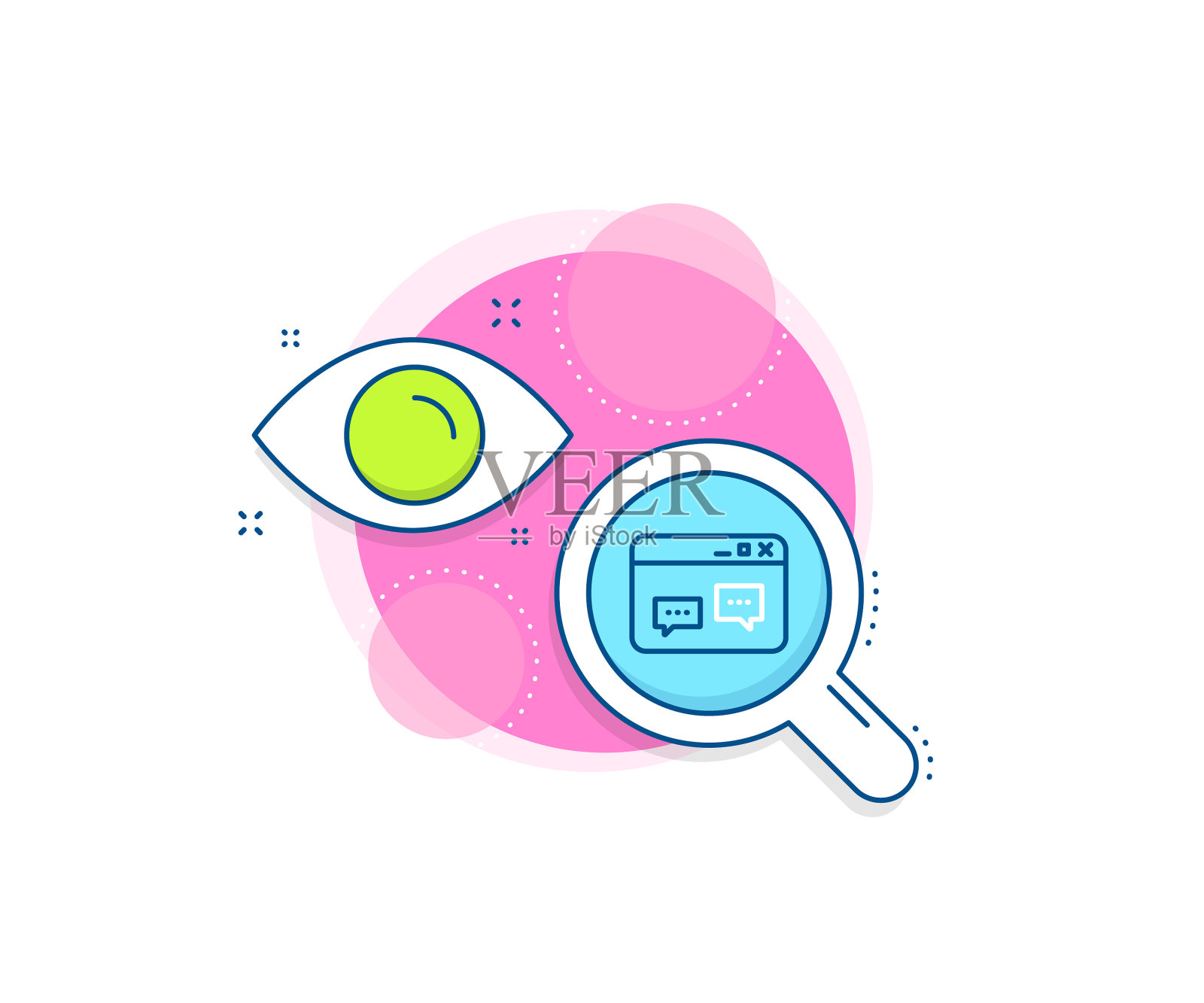 浏览器窗口行图标聊天语音气泡设计元素图片