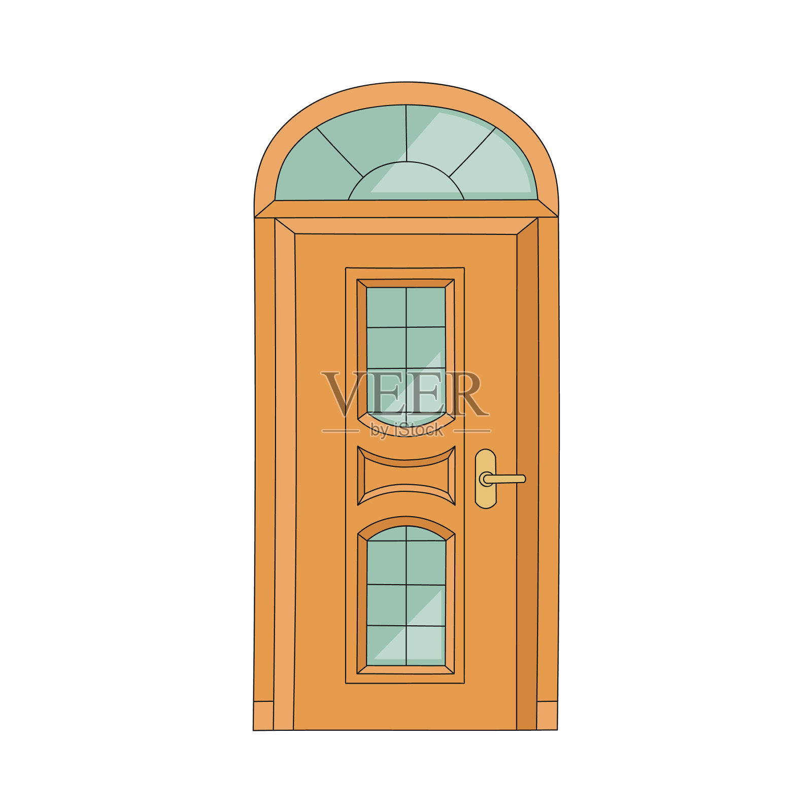 门到房子的经典入口在建筑设计元素图片