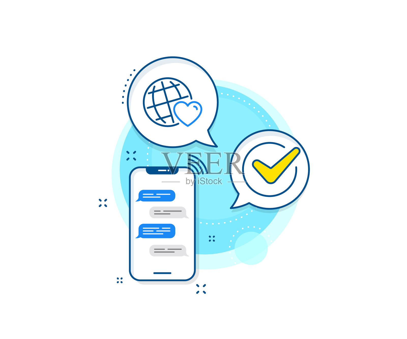 朋友世界线标志友谊爱情标志设计元素图片