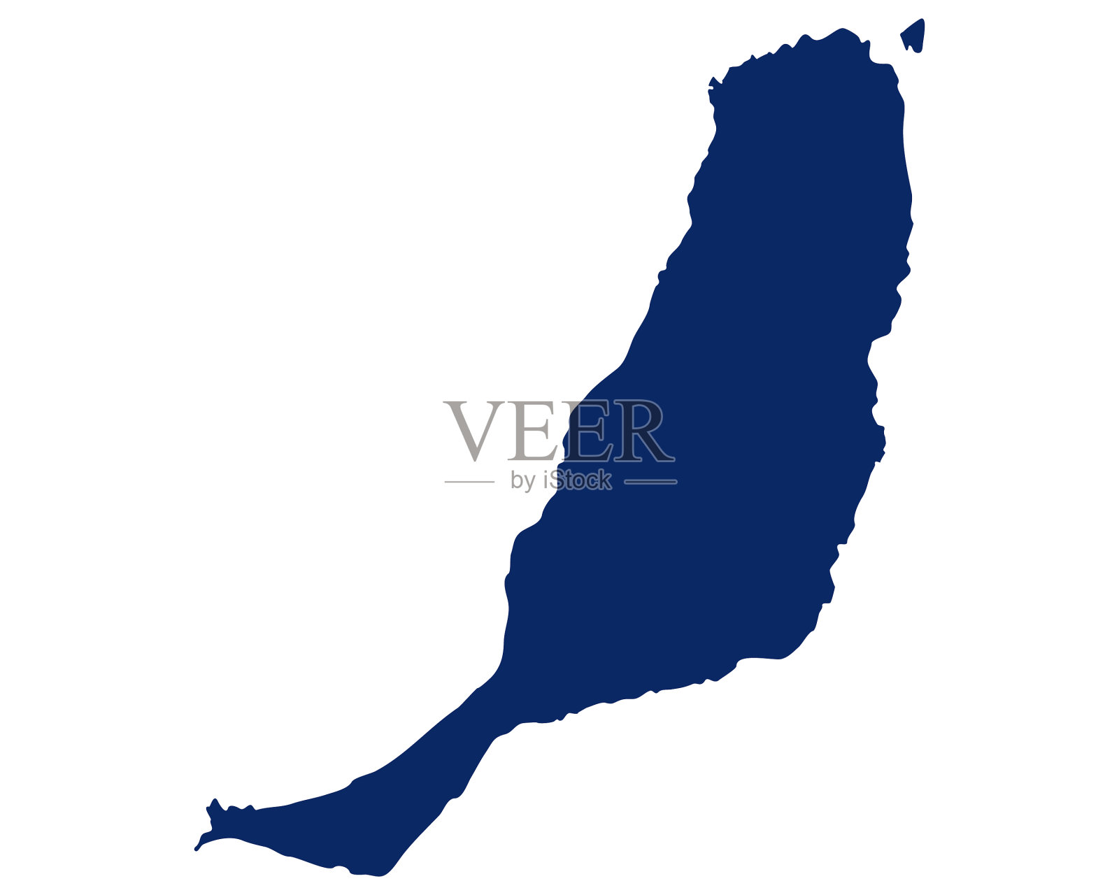 地图fuerteventura在蓝色插画图片素材