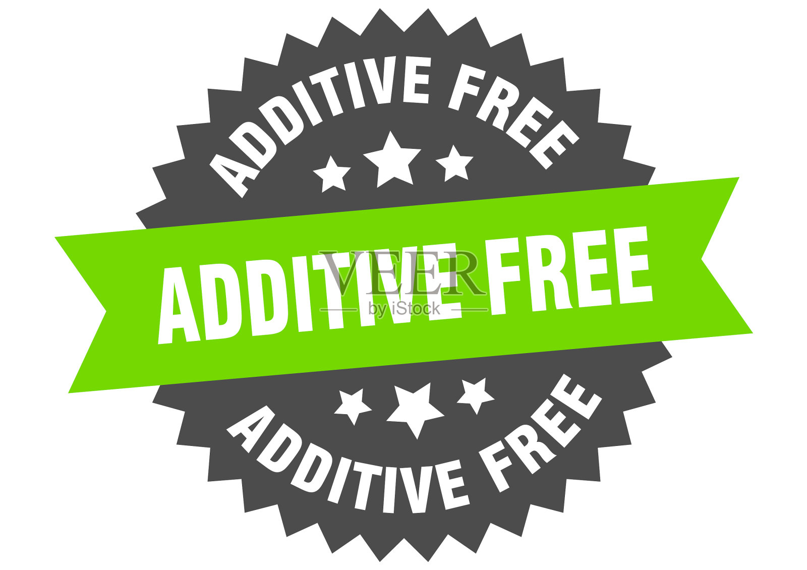 无添加剂圆形孤立色带标签插画图片素材