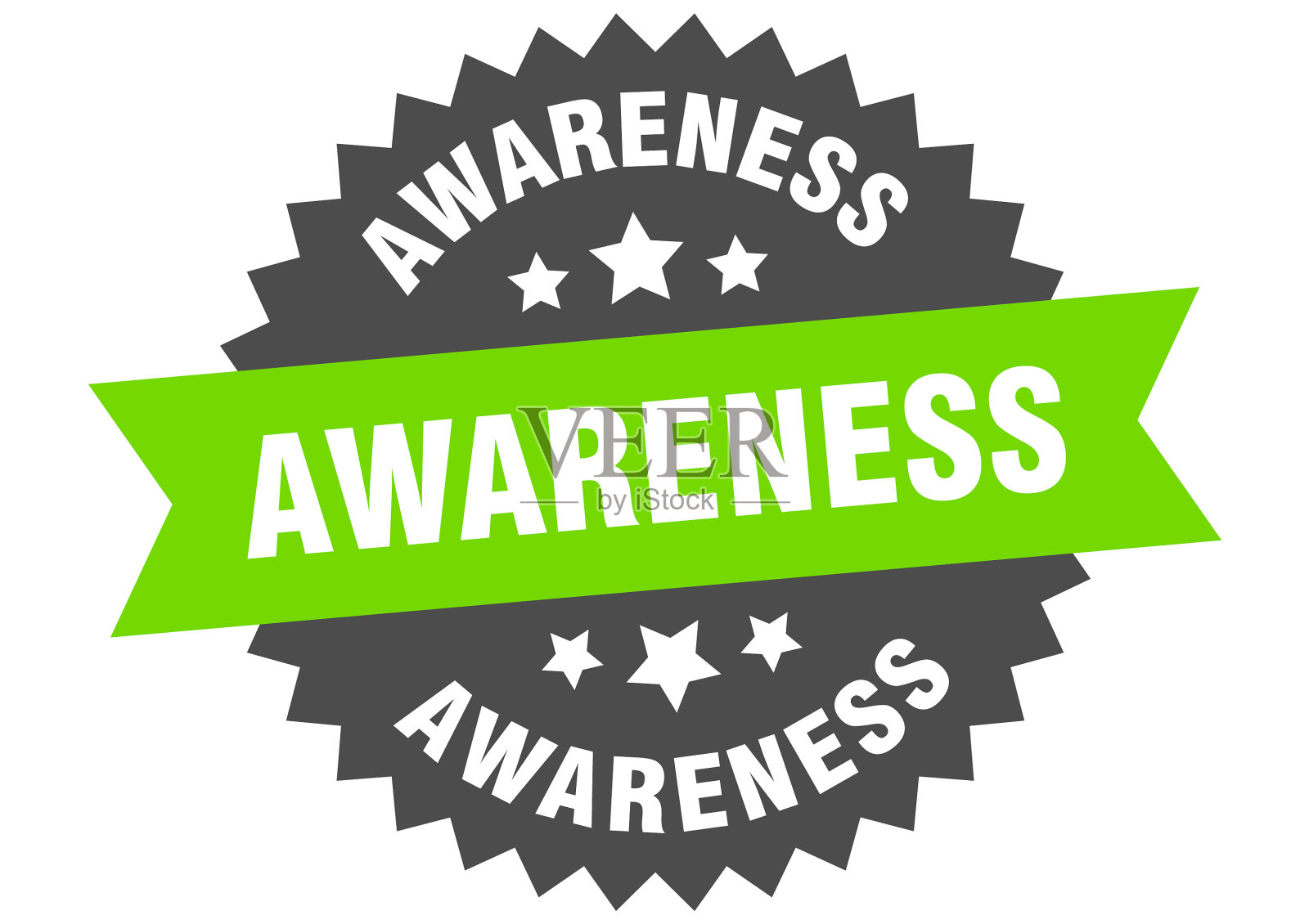 意识轮隔离缎带标签意识插画图片素材