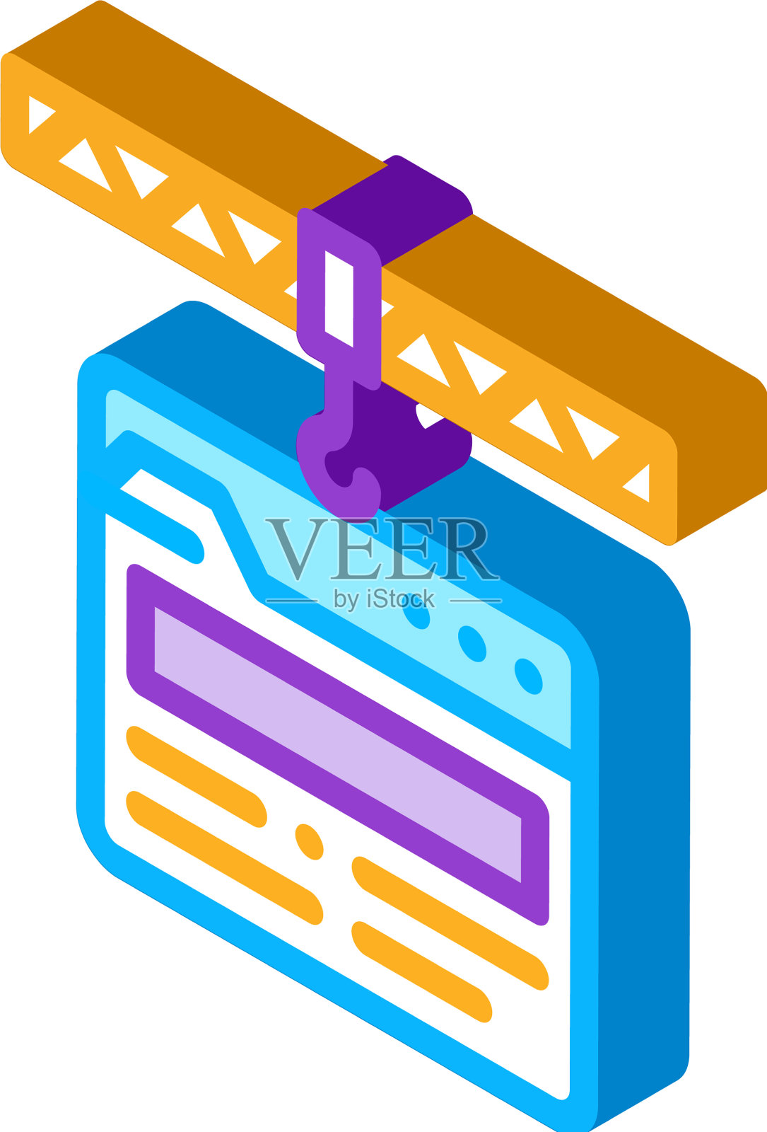 网站建设等距图标设计元素图片