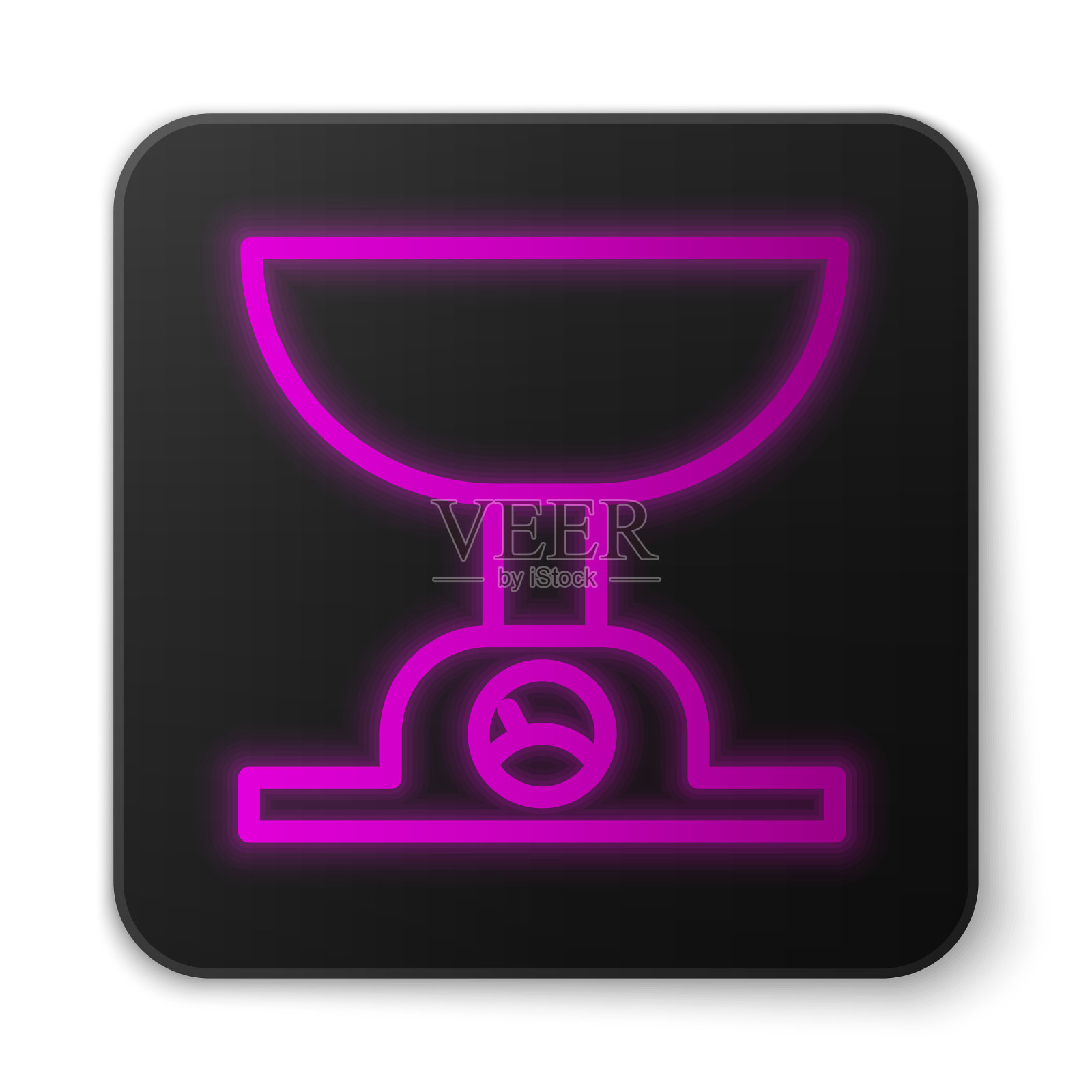 发光的霓虹灯线电子秤图标孤立图标素材