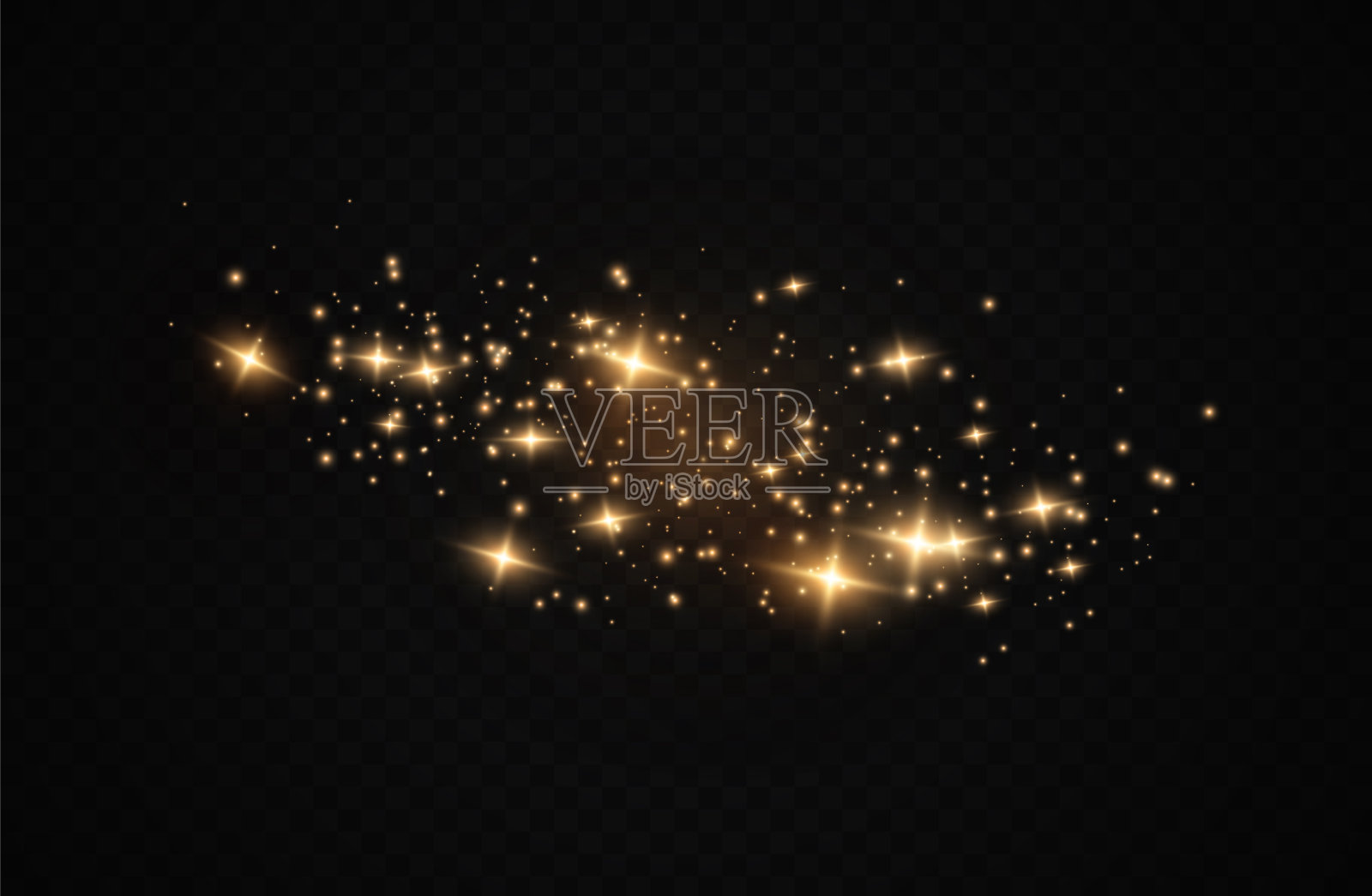 金色的尘埃火花插画图片素材