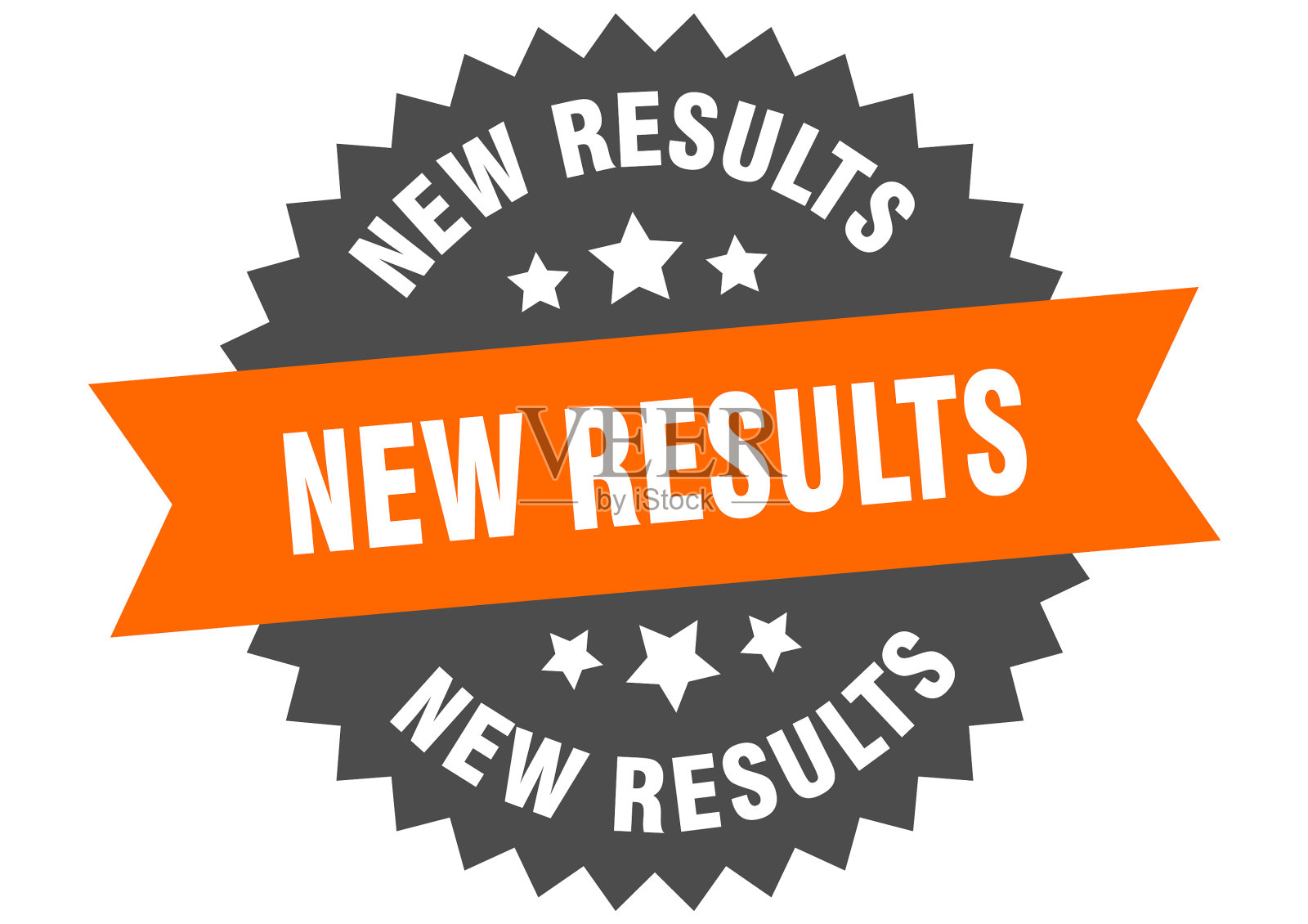 新结果轮孤立丝带标签新插画图片素材