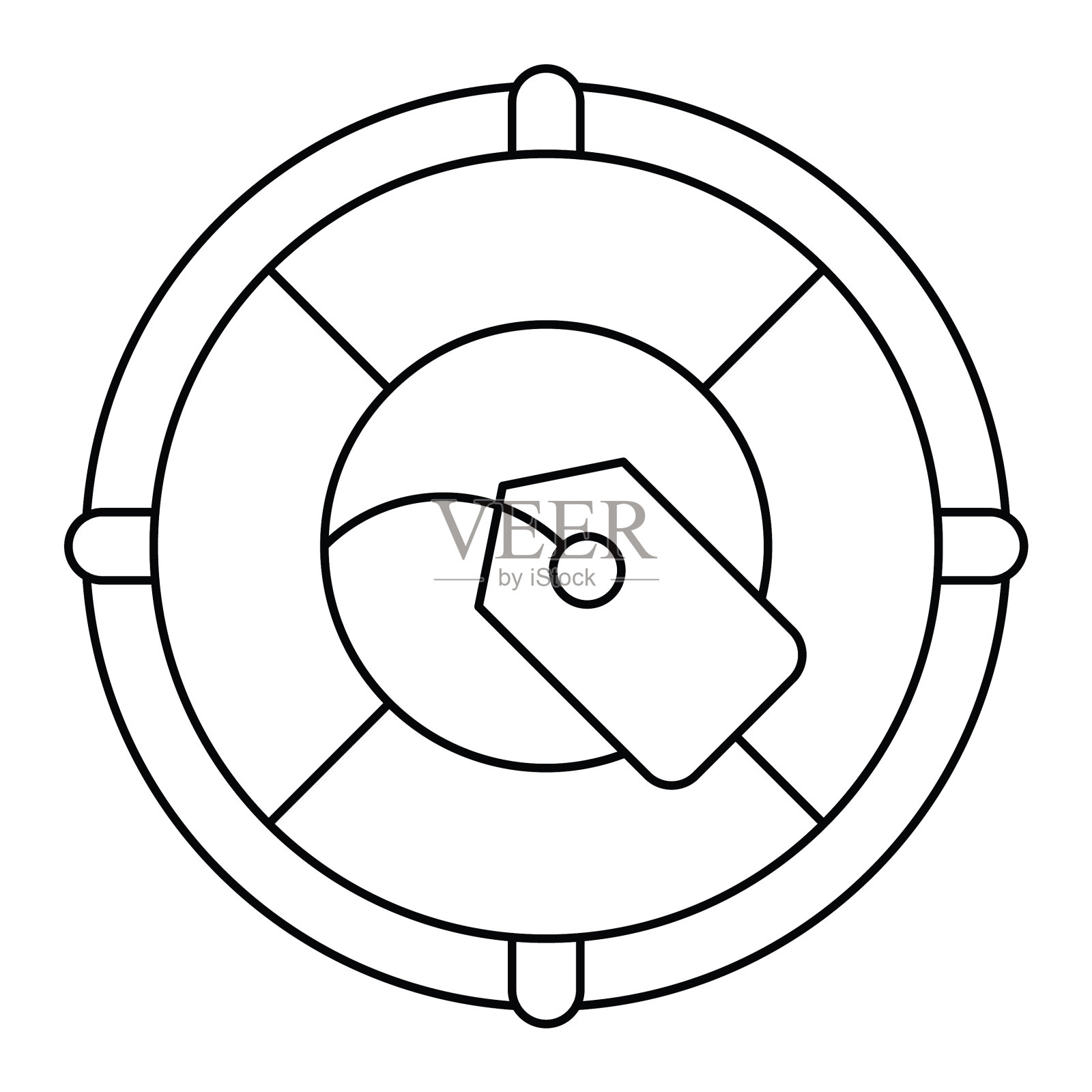 游泳圈图标夏季销售相关图标素材
