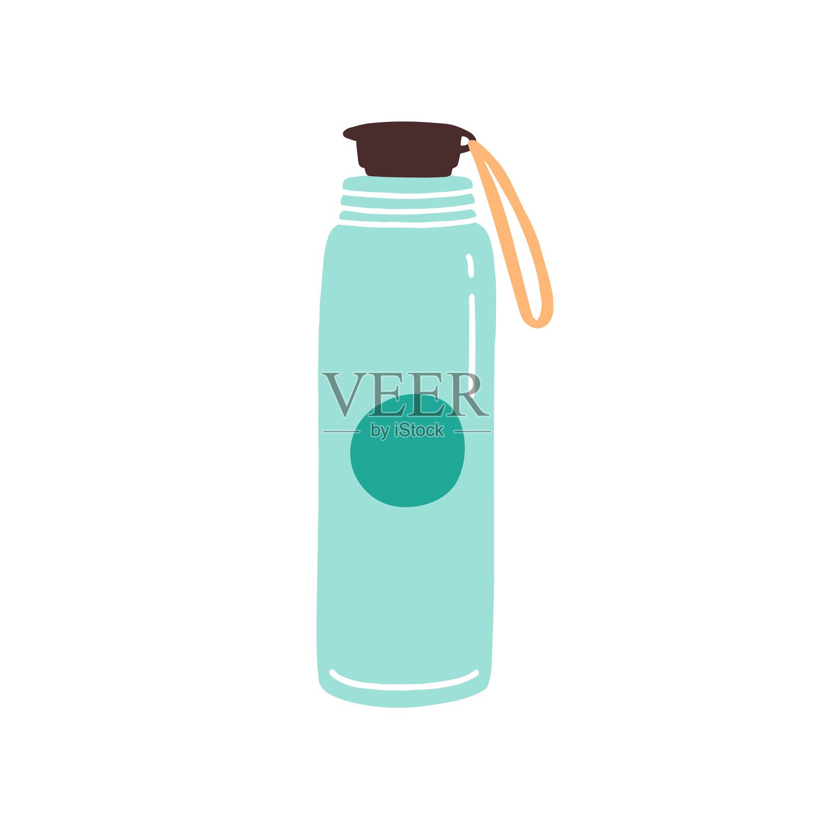 带盖带柄的真空热水瓶设计元素图片