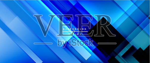 动态线条上的流体颜色梯度流行设计模板素材