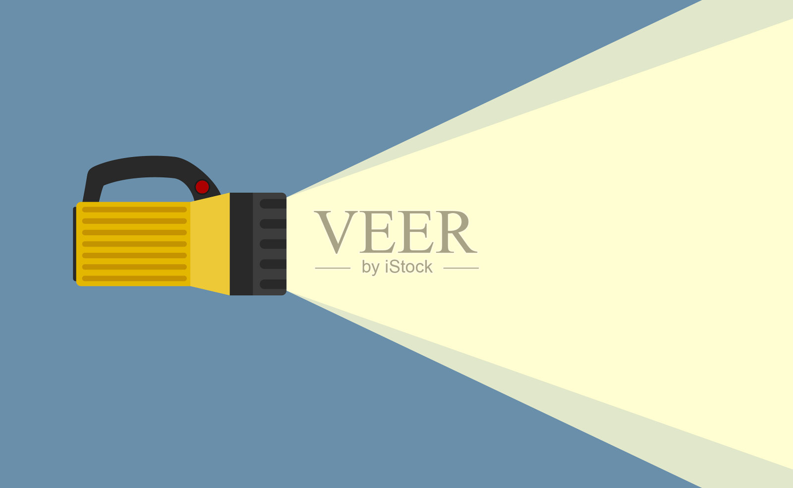 手电筒与投影聚光灯横幅插画图片素材