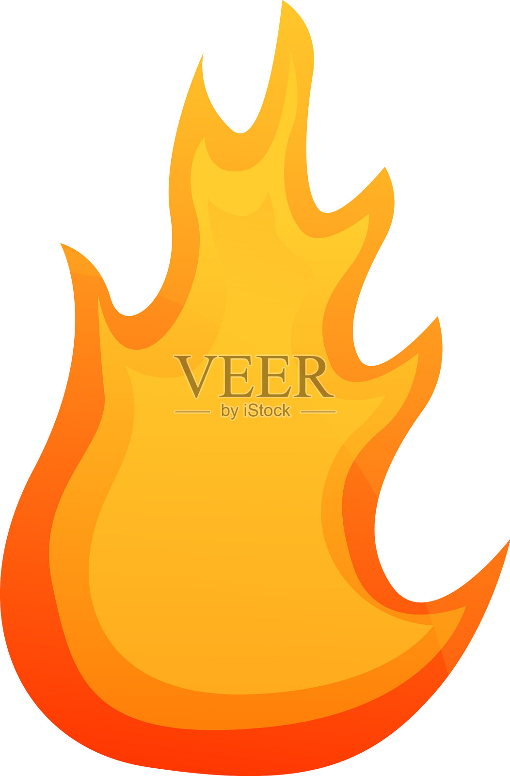 地狱火焰图标卡通风格设计元素图片