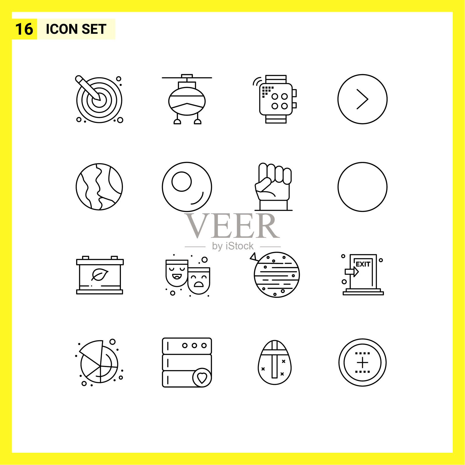 16适用于网络和移动的通用大纲插画图片素材