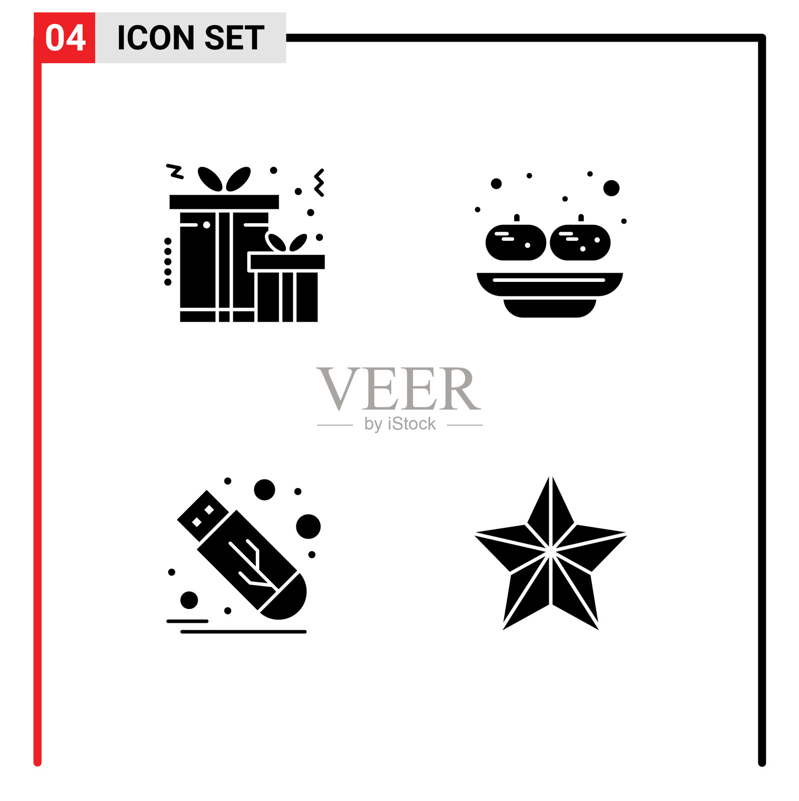 4固体字形概念的网站移动和插画图片素材