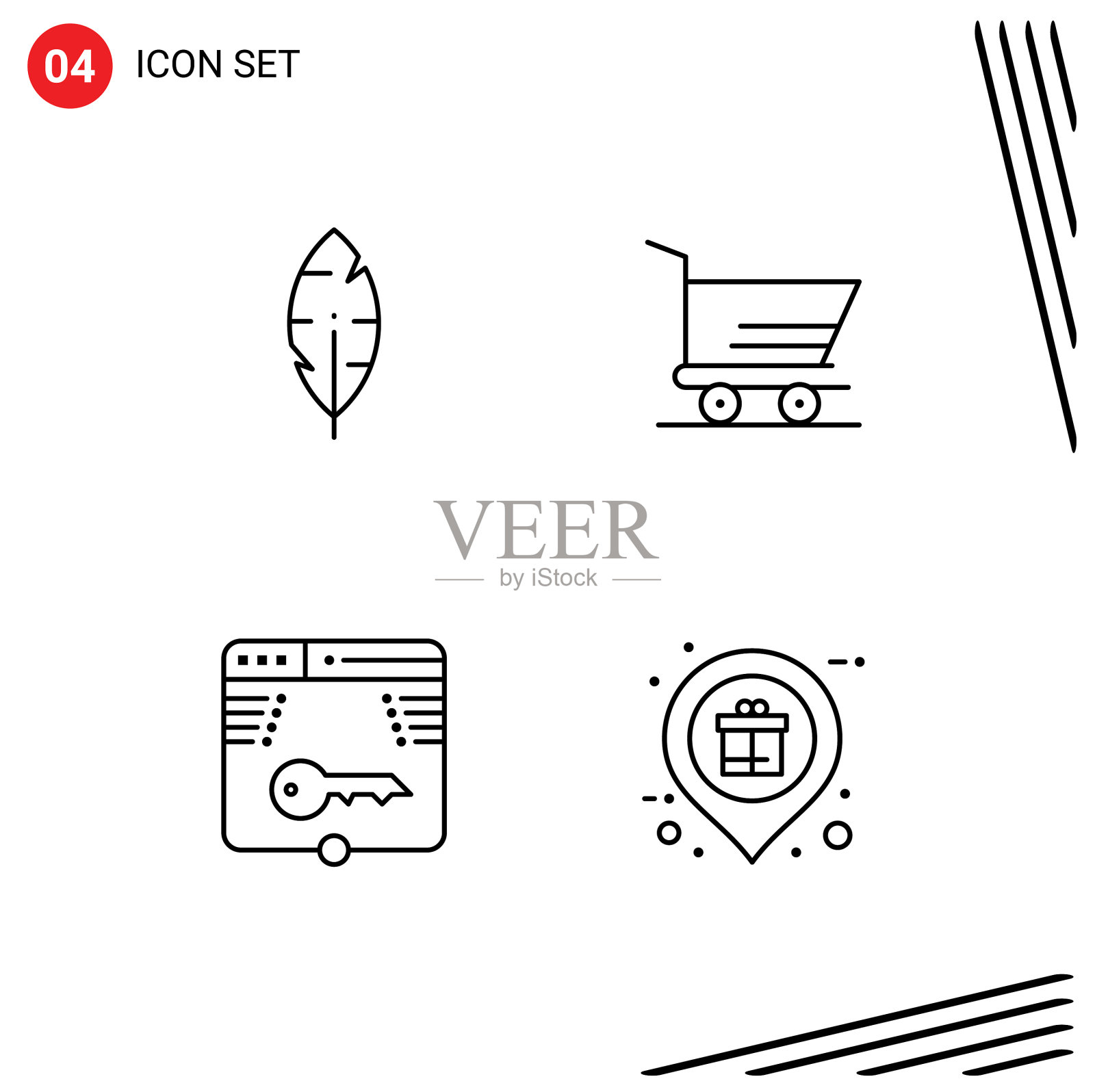 4创意图标的现代标志和符号图标素材