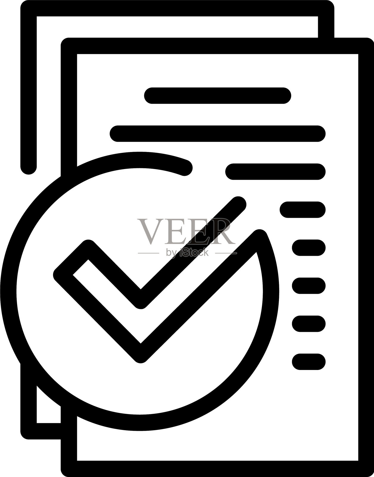 企业认证图标轮廓样式插画图片素材