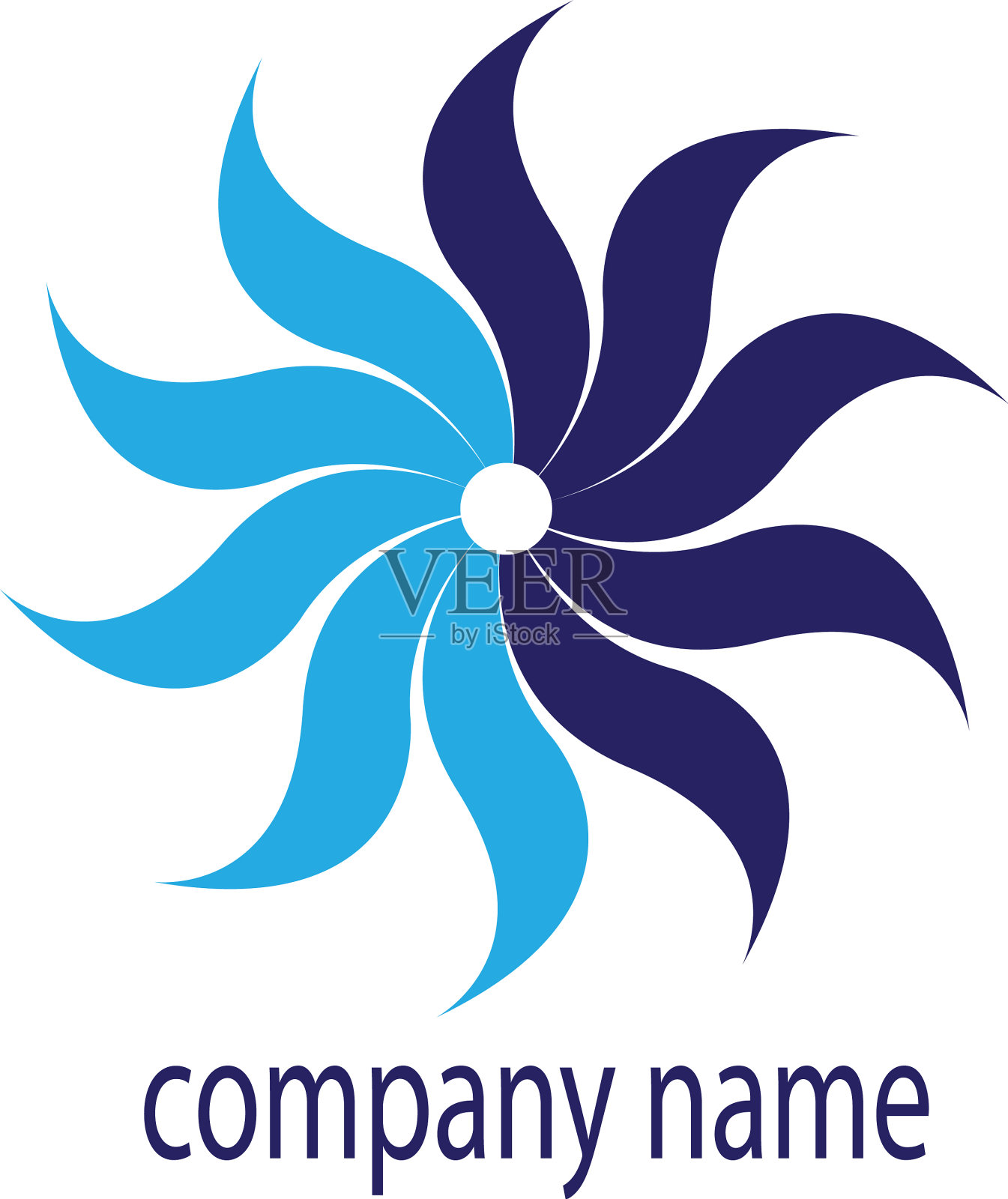 螺旋桨标志简单的车轮颜色设计插画图片素材