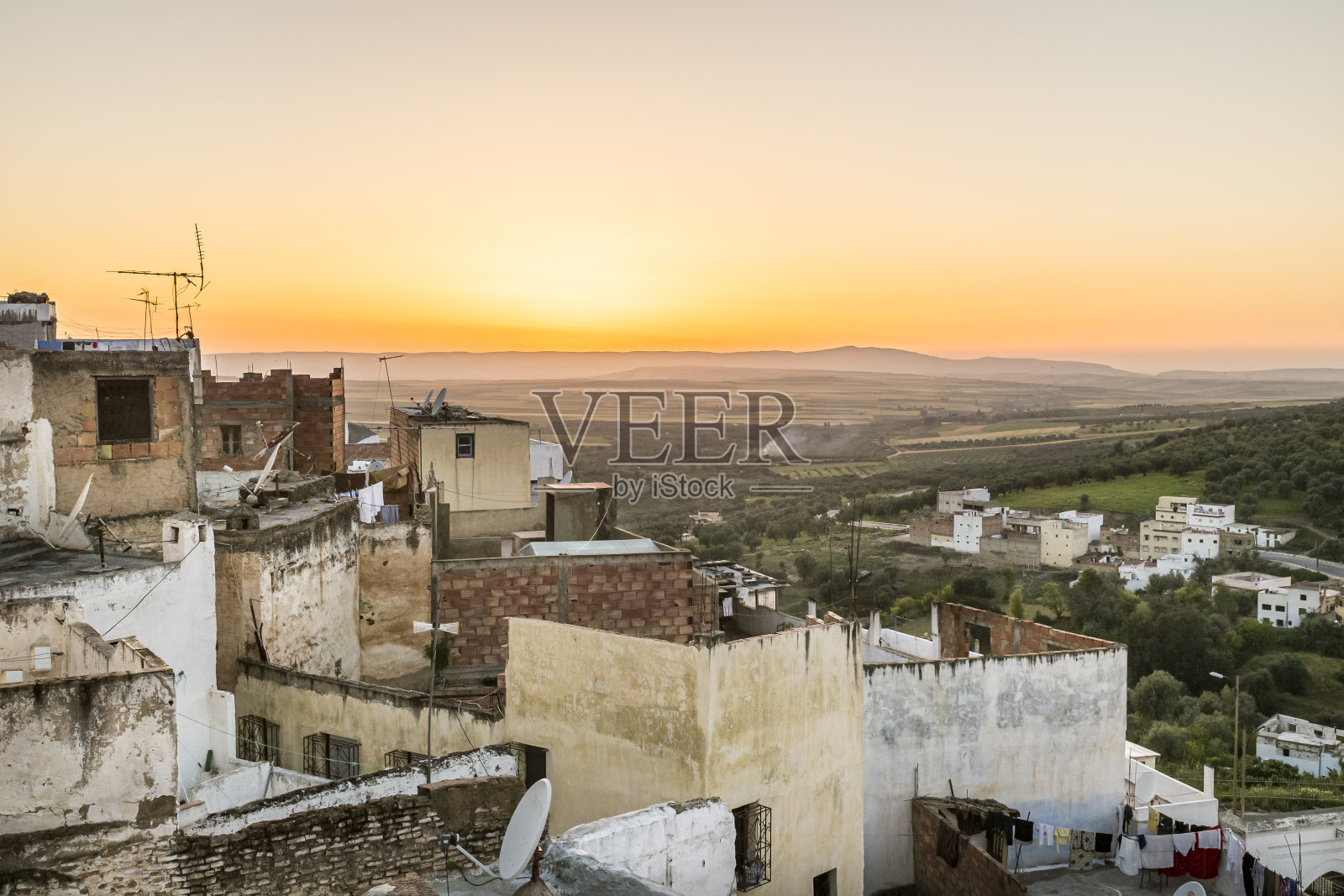 摩洛哥的Moulay Idriss照片摄影图片