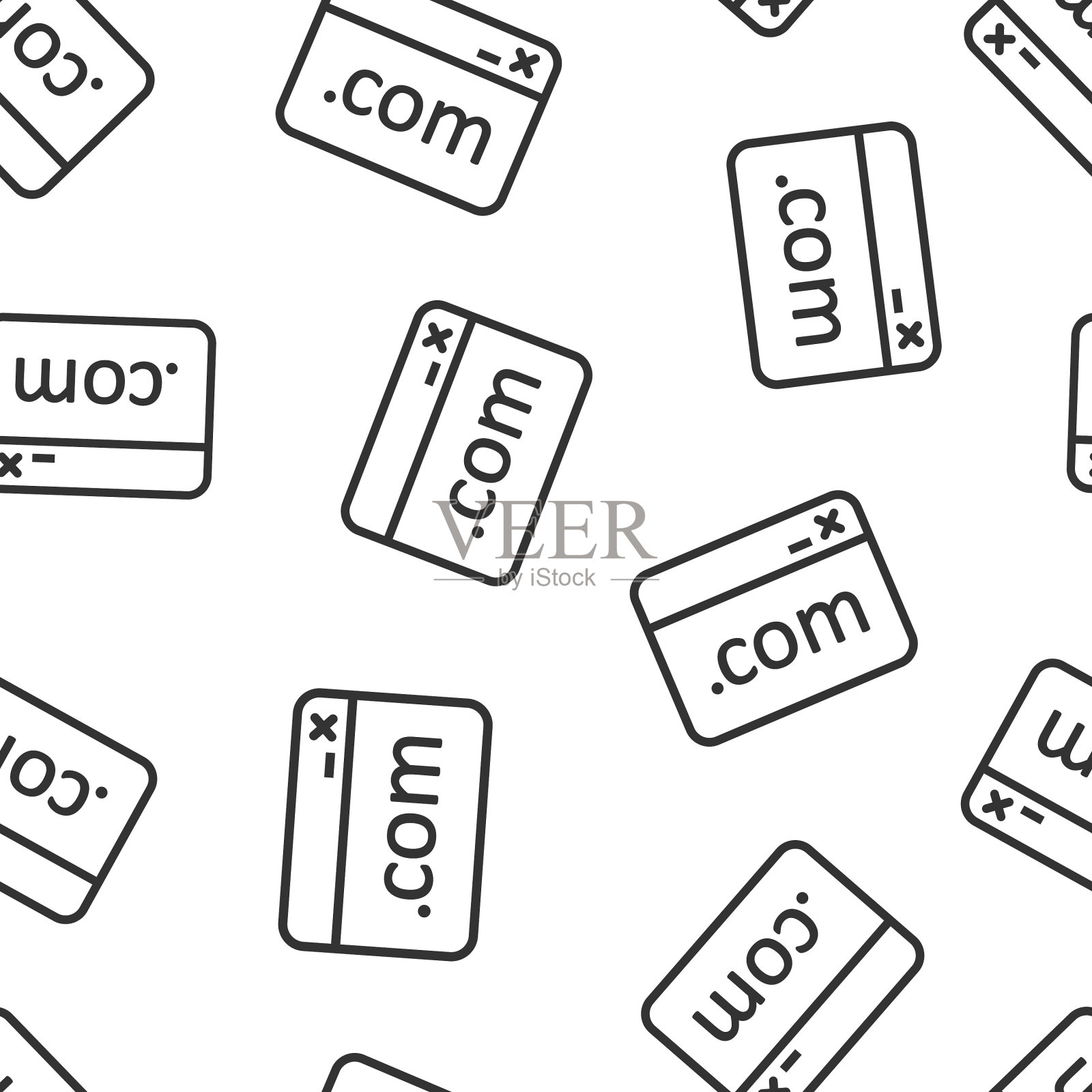 网站域名图标在平面风格com互联网插画图片素材